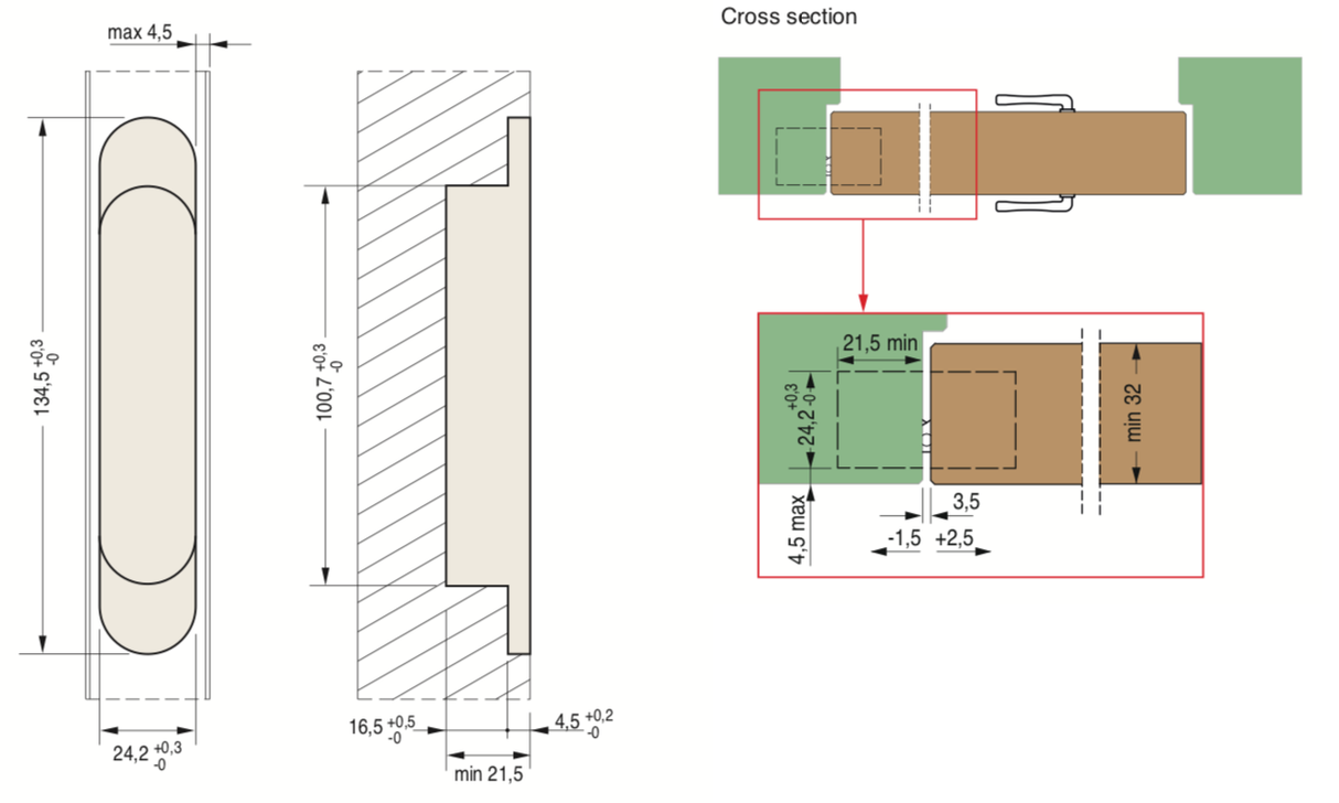 Ceam Antique Satin Bronze 134mm 3D Concealed Hinge 1130 | CI001130BRS00