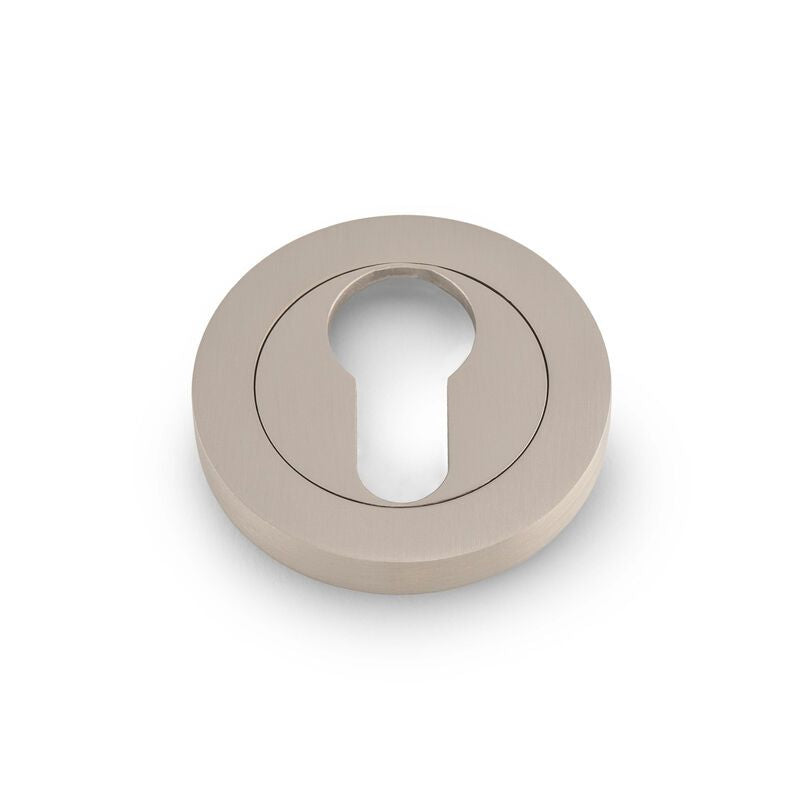 Alexander & Wilks Satin Nickel 50mm Euro Escutcheon | AW390SN