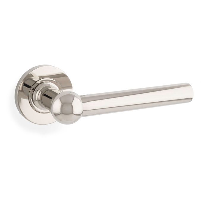 Alexander & Wilks Polished Nickel PVD Siskin Lever on rose | AW250PNPVD