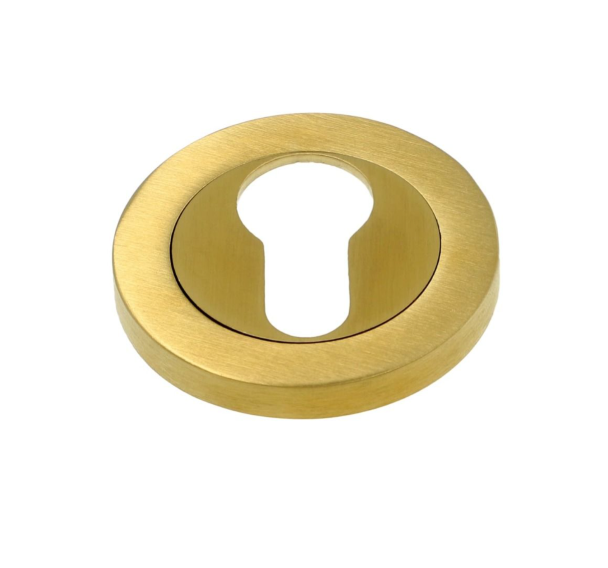 Alexander & Wilks Satin Brass PVD 50mm Euro Escutcheon | AW390SBPVD