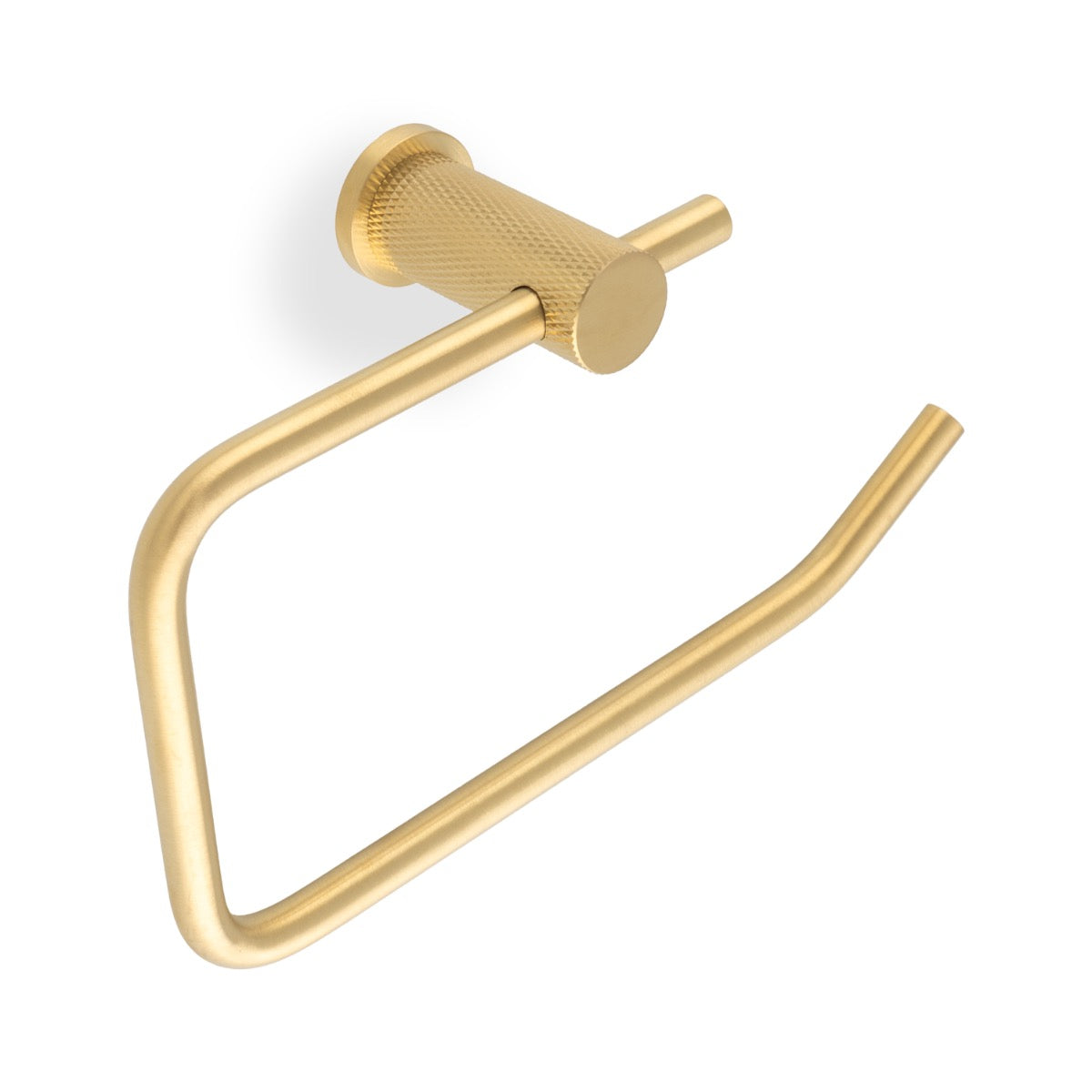 Alexander & Wilks Satin Brass PVD Brunel Diamond Knurled Toilet Roll Holder | AW450SBPVD