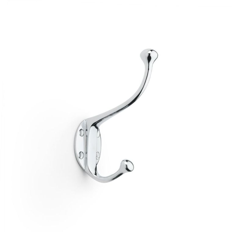 Alexander & Wilks Polished Chrome Traditional Hat & Coat Hooks | AW772PC