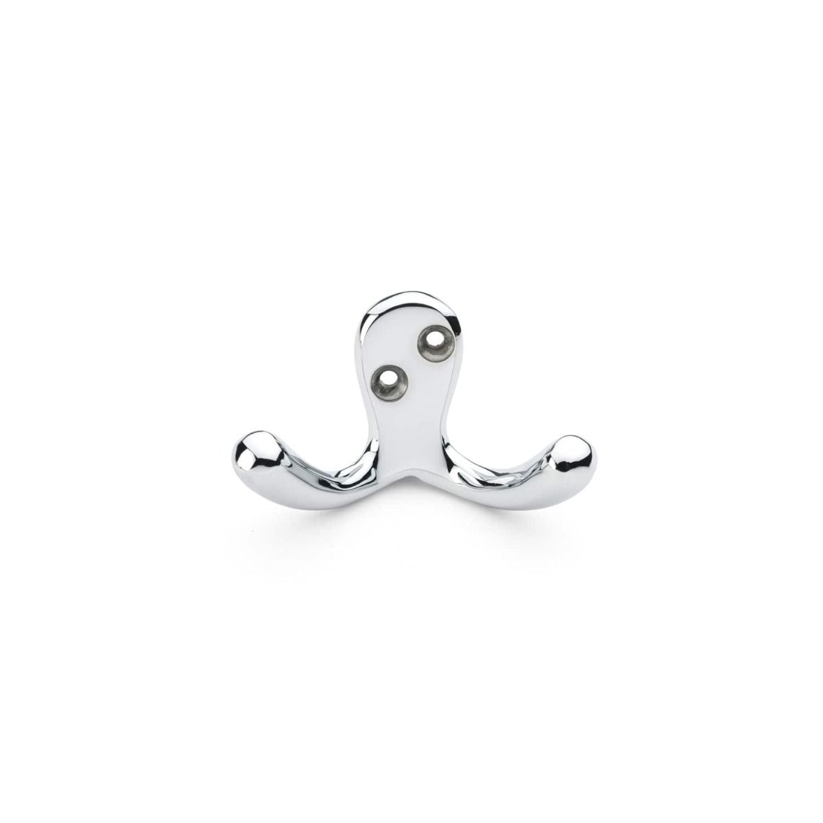 Alexander & Wilks Polished Chrome Victorian Double Robe Hook | AW773PC
