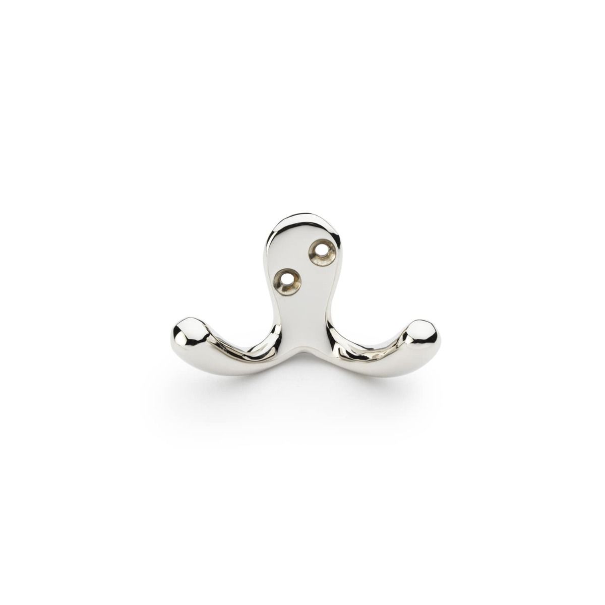 Alexander & Wilks Polished Nickel Victorian Double Robe Hook | AW773PN