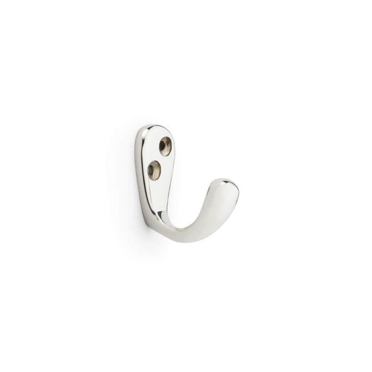 Alexander & Wilks Polished Nickel Victorian Single Robe Hook | AW774PN