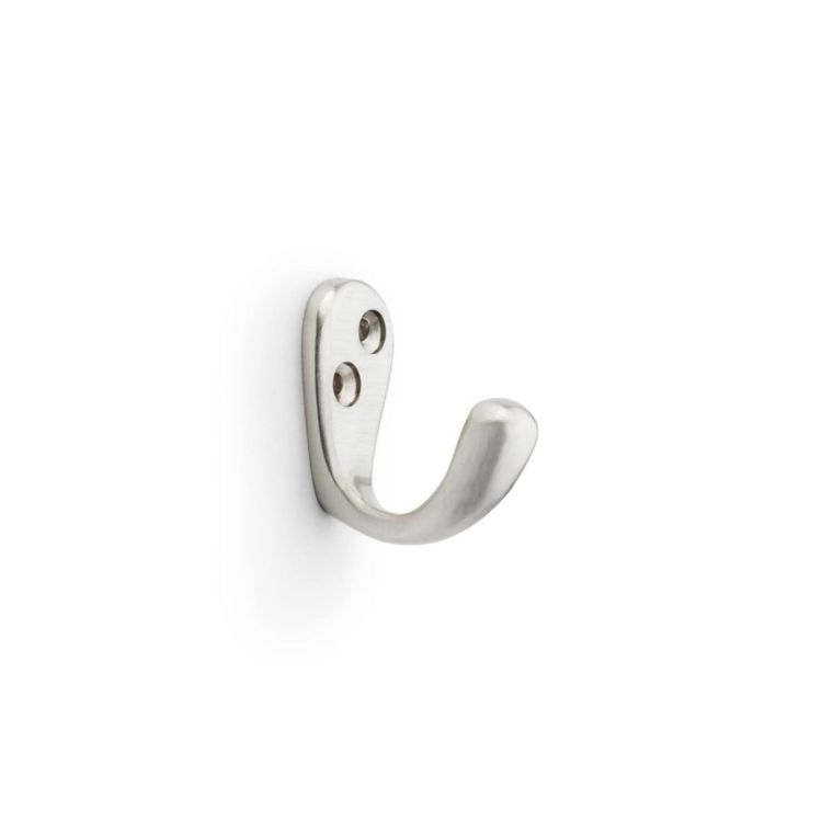 Alexander & Wilks Satin Nickel Victorian Single Robe Hook | AW774SN
