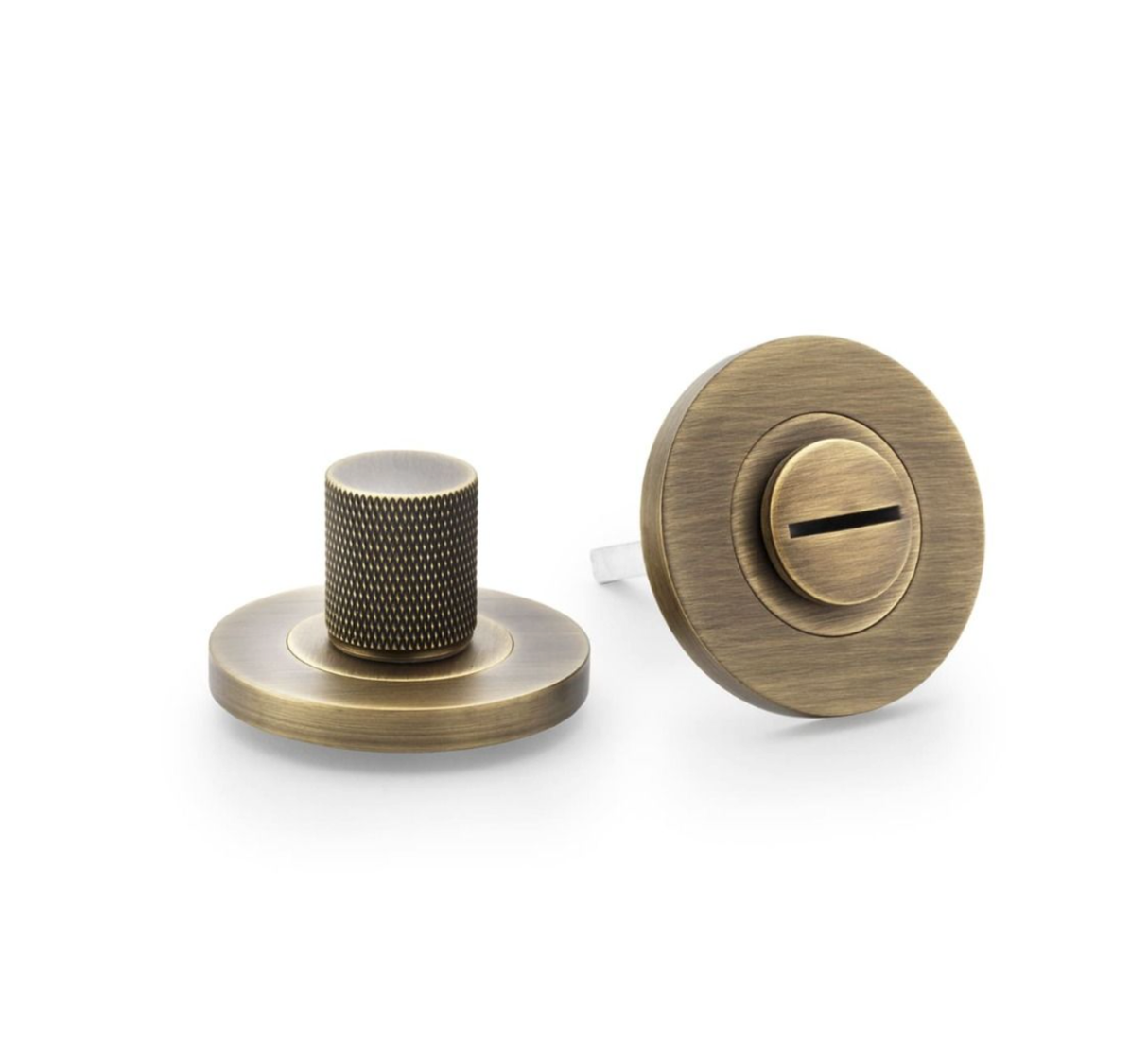 Alexander & Wilks Antique Brass Knurled Turn and Release | AW790AB
