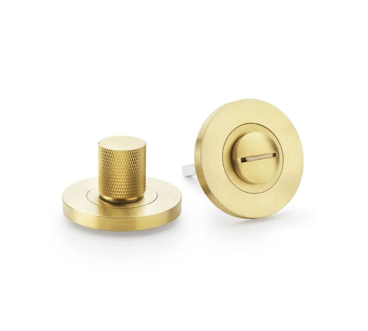 Alexander & Wilks Satin Brass PVD Knurled Turn and Release | AW790SBPVD