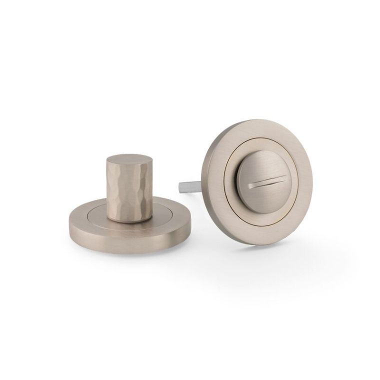 A&W Satin Nickel Hammered Turn and Release | AW793SN