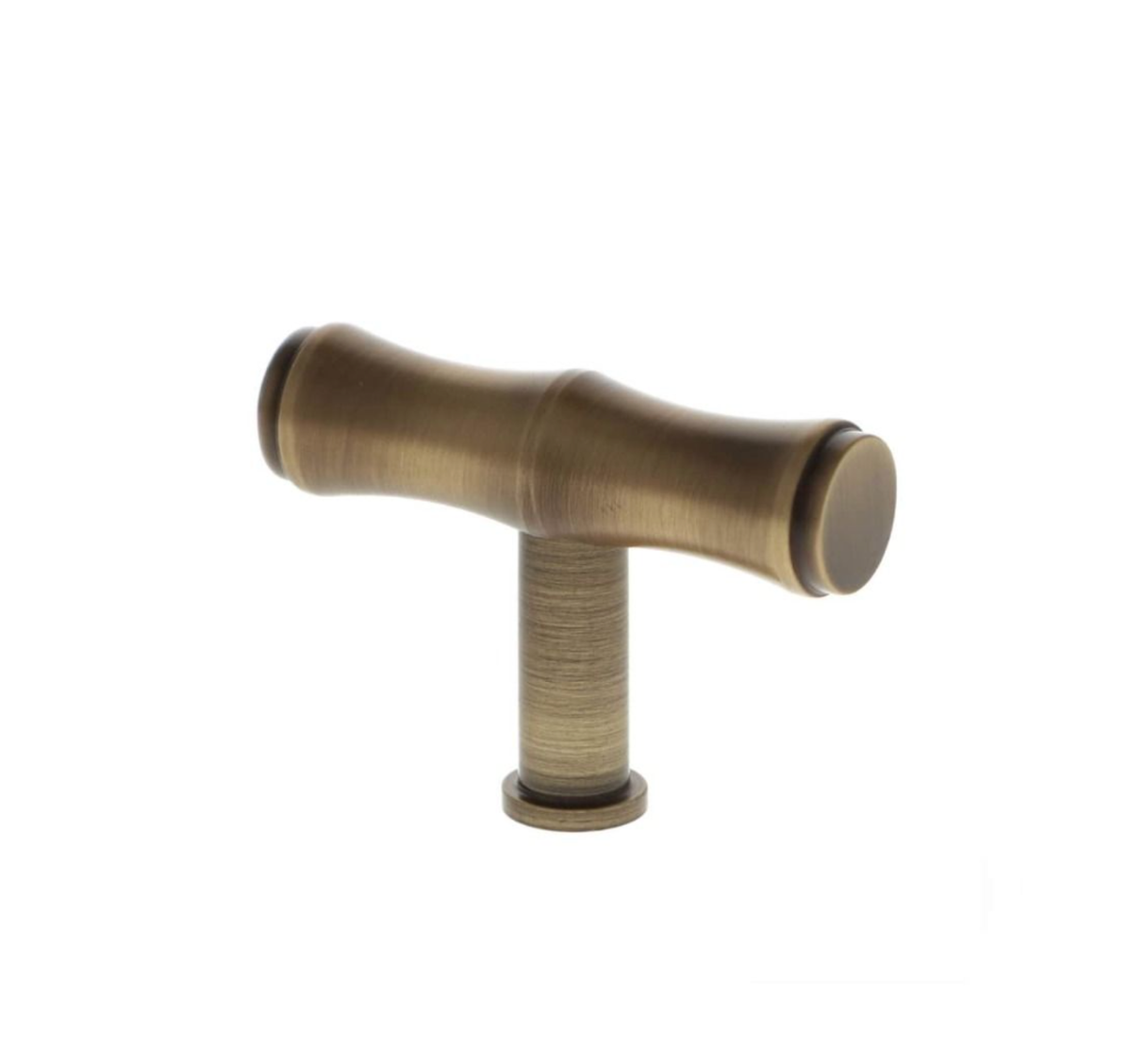 Alexander and Wilks Antique Brass Bamboo T Bar Cupboard Knob