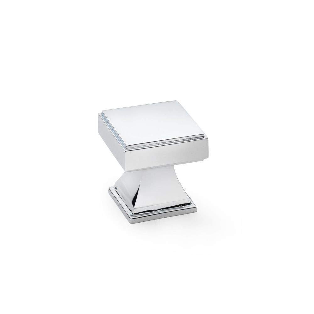 Alexander and Wilks Polished Chrome Jesper Square Cupboard Knob