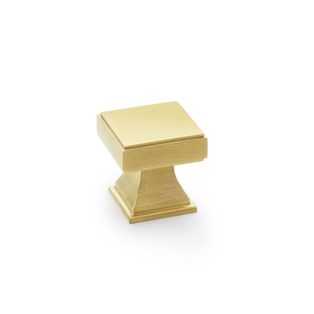 Alexander and Wilks Satin Brass PVD Jesper Square Cupboard Knob