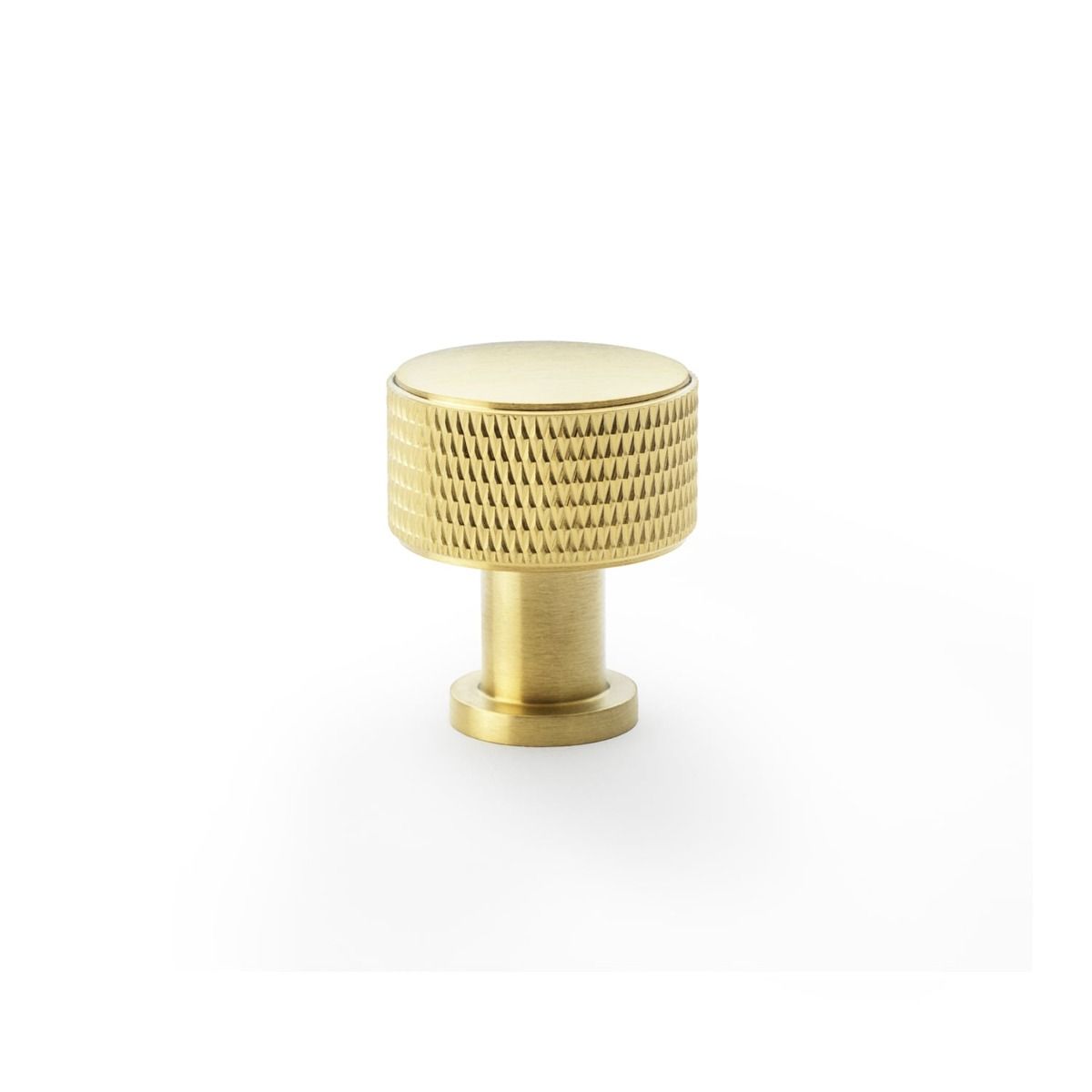 Alexander and Wilks Satin Brass PVD 29mm Lucia Knurled Cupboard Knob