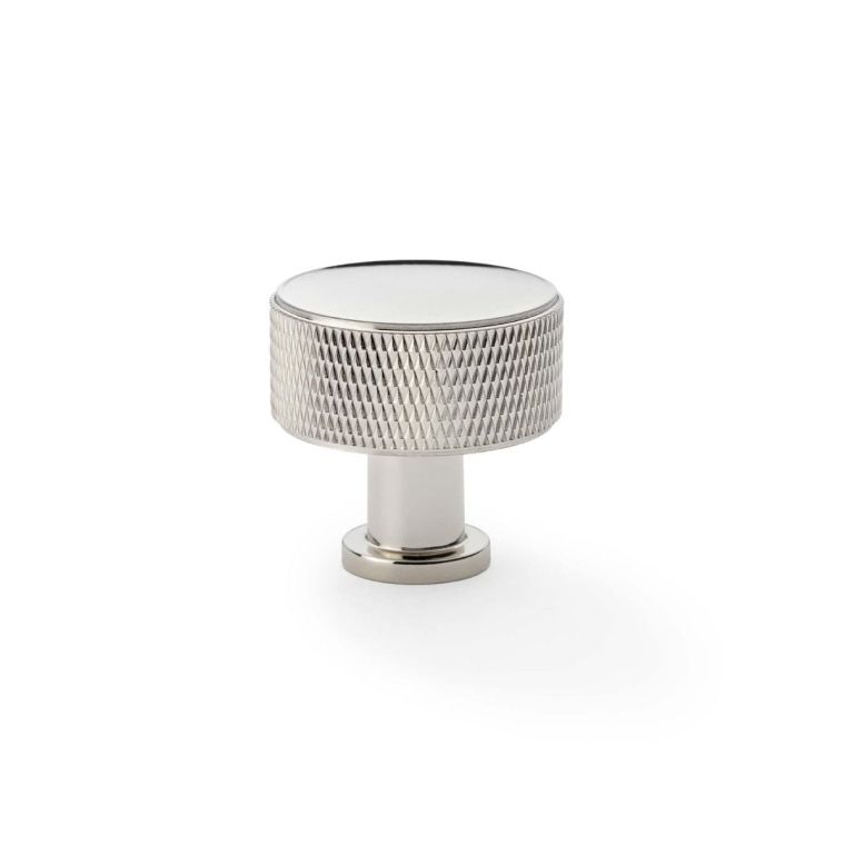 Alexander and Wilks Polished Nickel 35mm Lucia Knurled Cupboard Knob