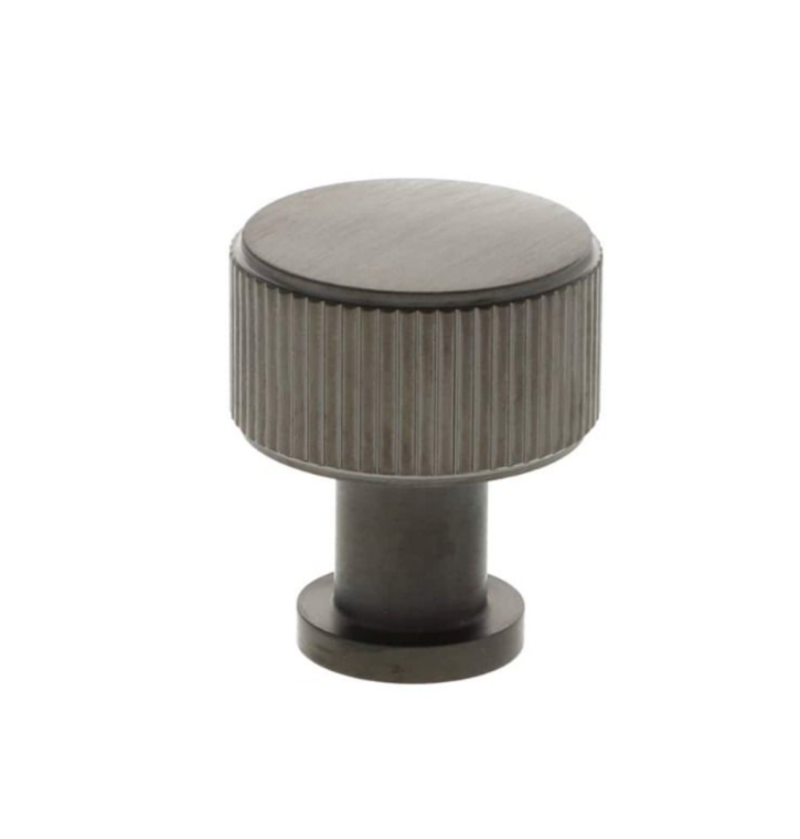 Alexander and Wilks Dark Bronze PVD 29mm Lucia Reeded Line Cupboard Knob | AW807R-29-DBZPVD
