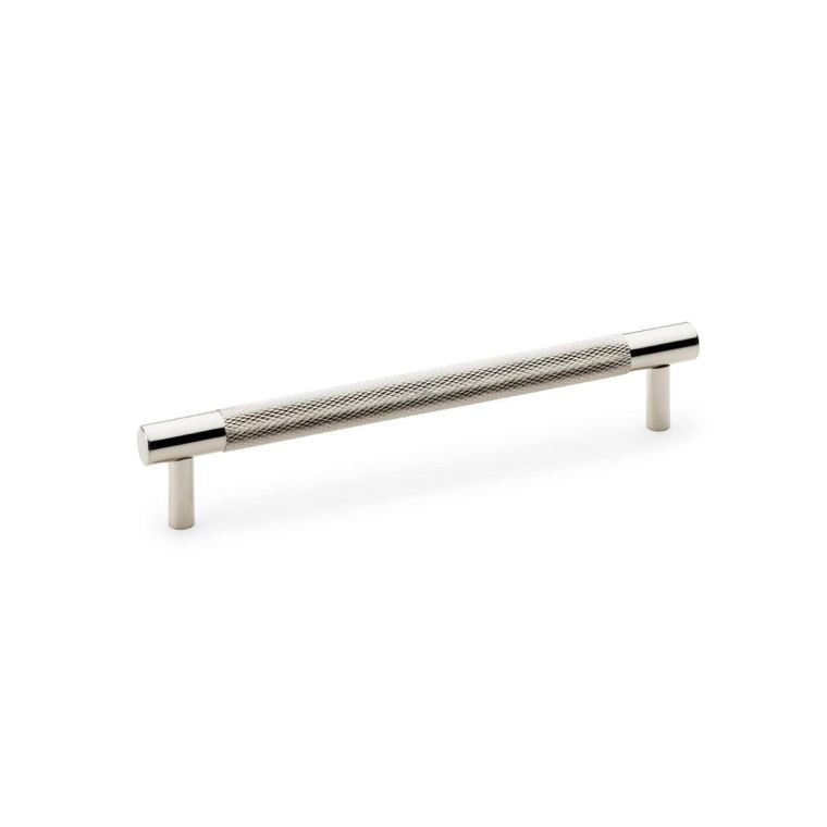 A&W Polished Nickel Brunel Knurled T Bar Pull Handle c/c 160mm