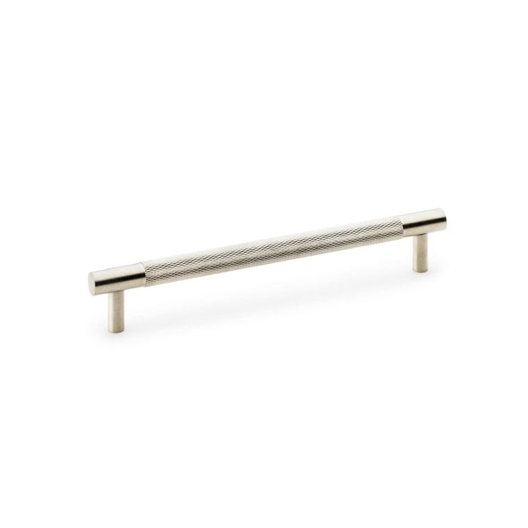 A&W Satin Nickel Brunel Knurled T Bar Pull Handle c/c 160mm
