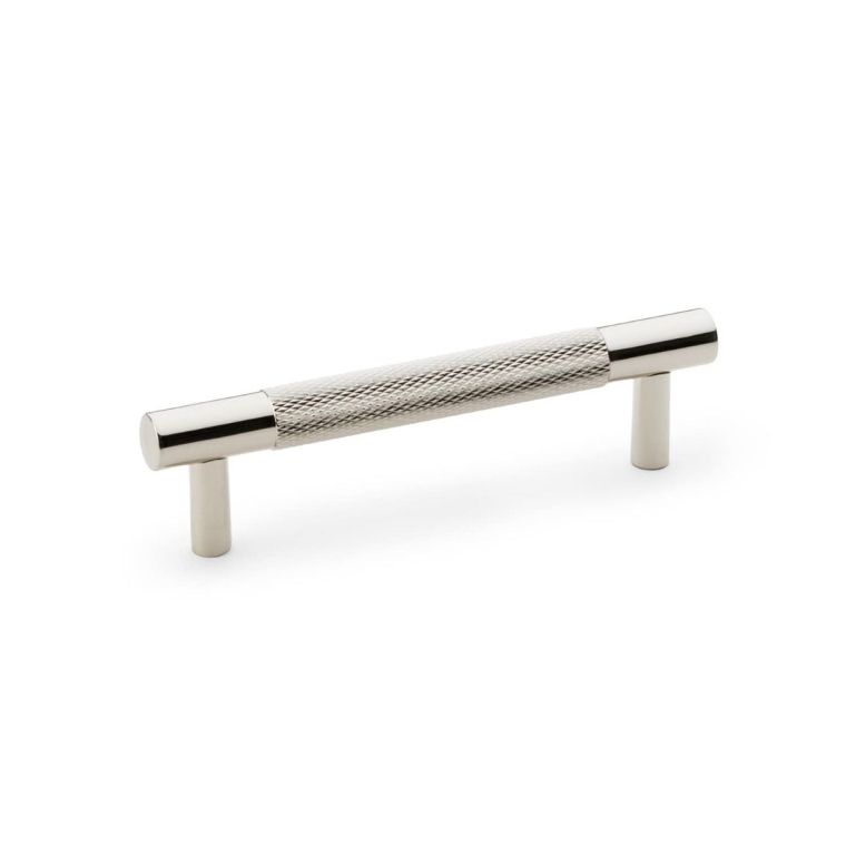 A&W Polished Nickel Brunel Knurled T Bar Pull Handle c/c 96mm