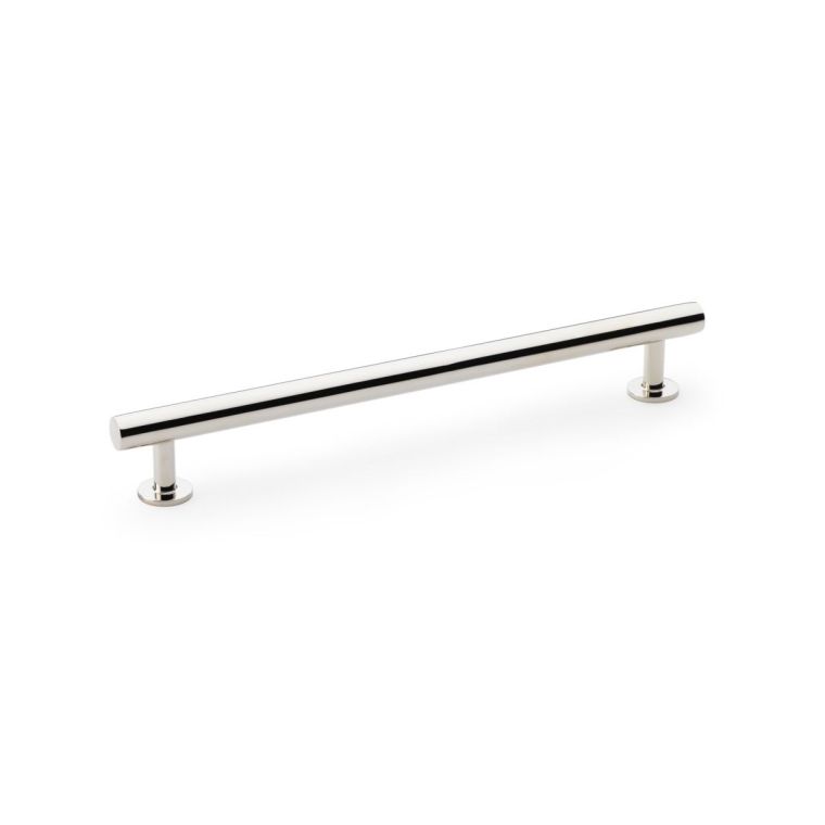 A&W Polished Nickel Round T Bar Cupboard Pull Handle c/c 192mm | AW814-192-PN