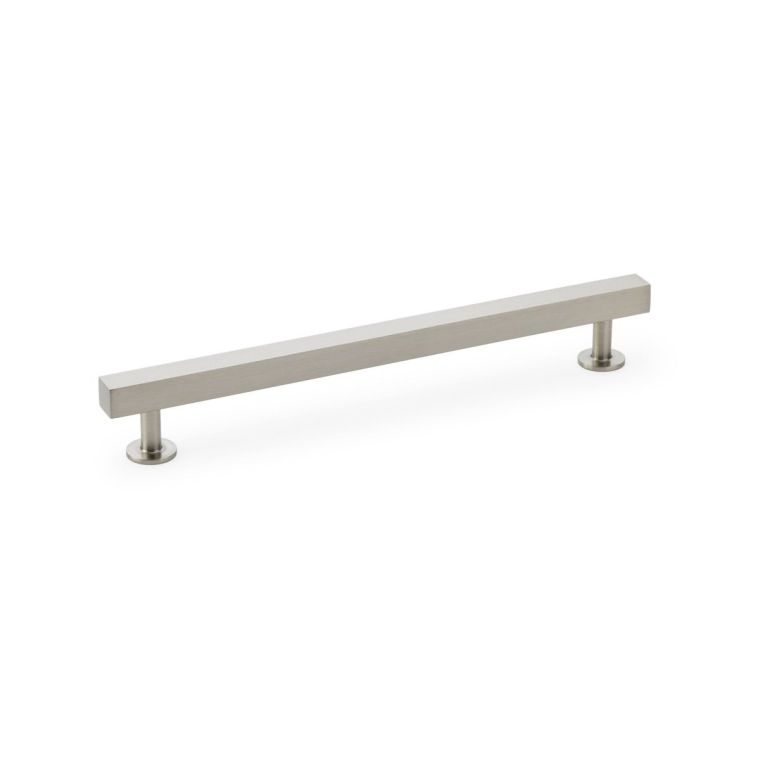 A&W Satin Nickel Square T Bar Cupboard Pull Handle c/c 192mm | AW815-192-SN