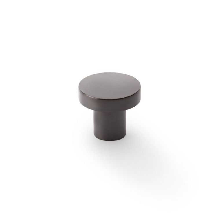 Alexander and Wilks Dark Bronze 30mm Hanover Plain Cupboard Knob