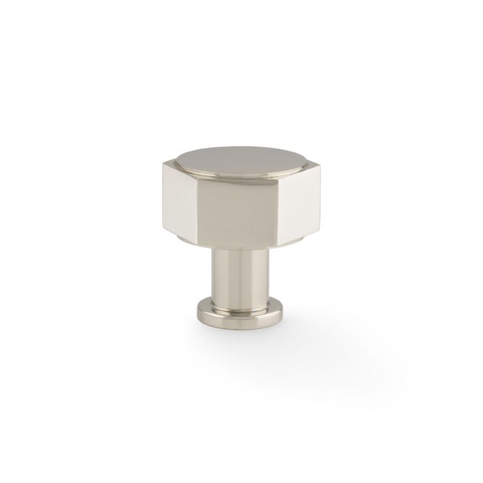 Polished Nickel 33mm Vesper Hexagonal Cabinet Knob | AW828-33-PN
