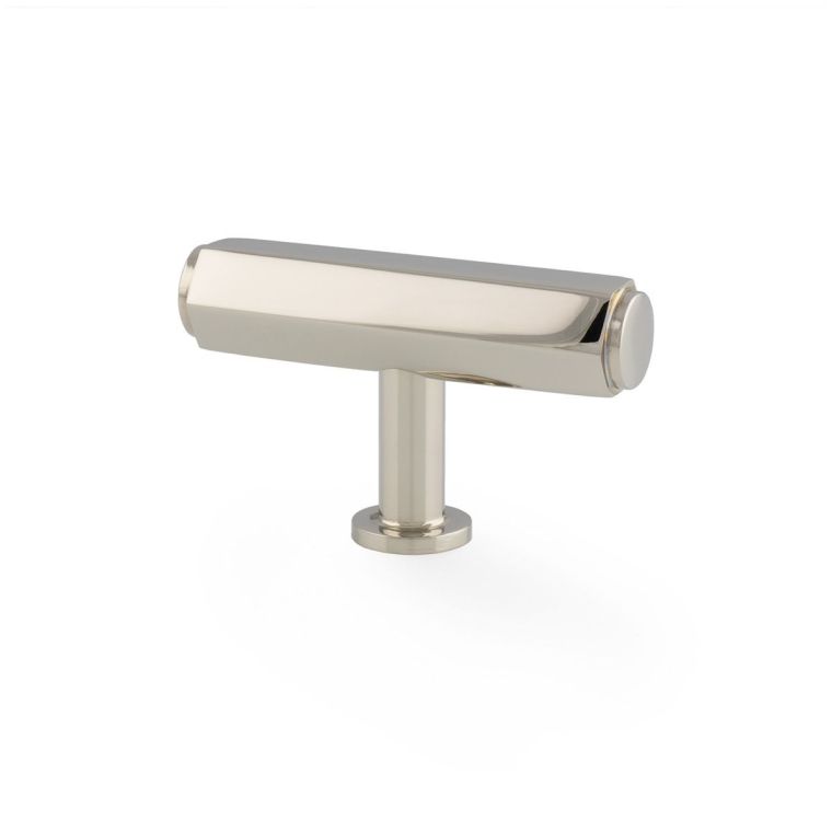 Polished Nickel T Bar Vesper Hexagonal Cabinet Knob | AW829-55-PN