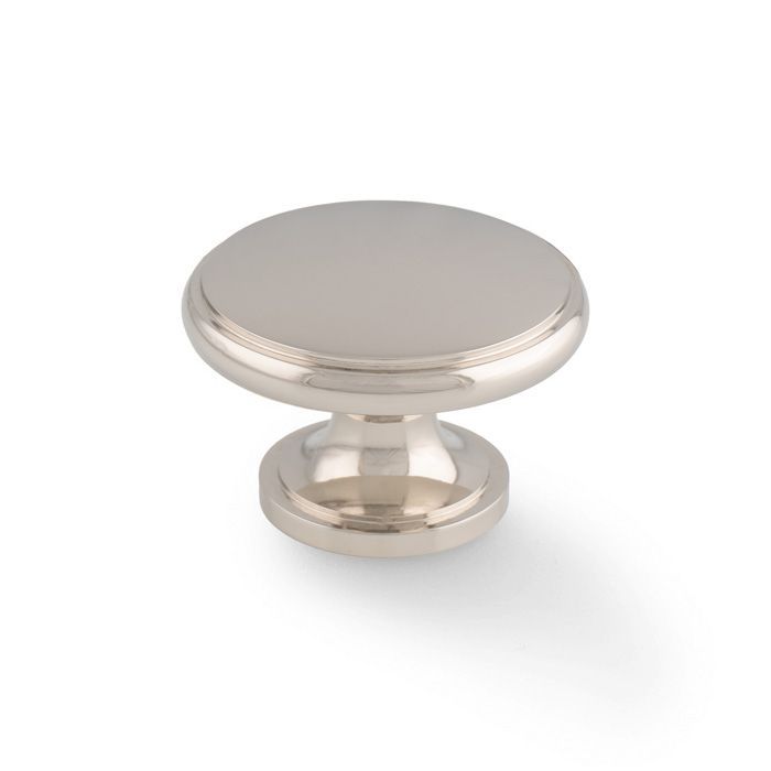 A&W Polished Nickel Cambridge Round Cupboard Knob | AW849-38-PN