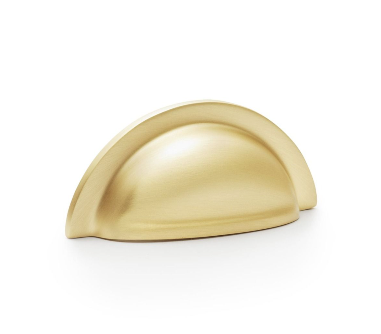 Alexander and Wilks Satin Brass Bardom Ridged Cup Handle | AW903SB