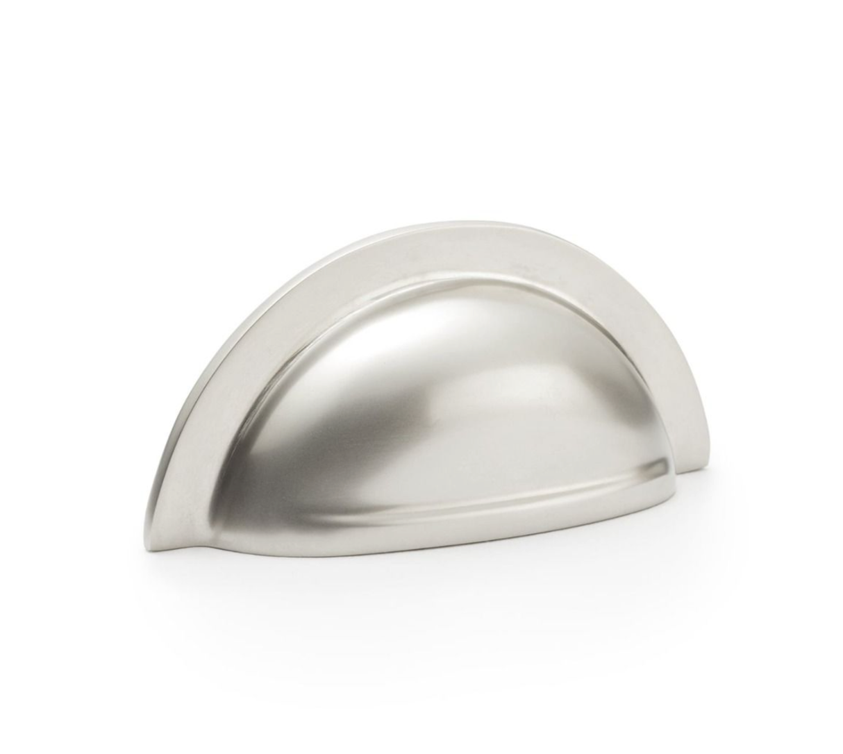 Alexander and Wilks Satin Nickel Bardom Ridged Cup Handle | AW903SN