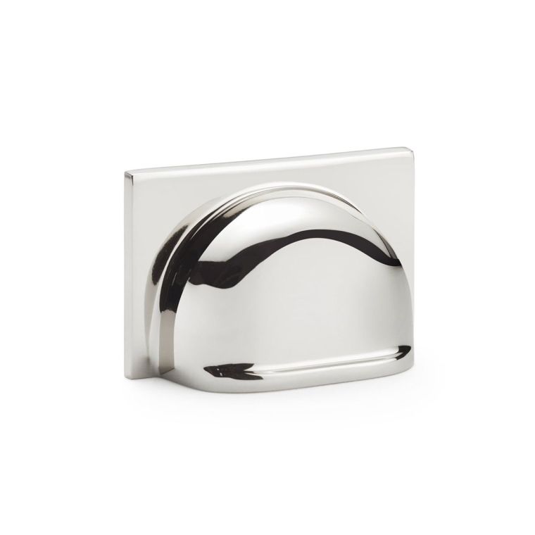 Alexander and Wilks Polished Nickel Quantock Cup Handle c/c 40mm | AW907PN