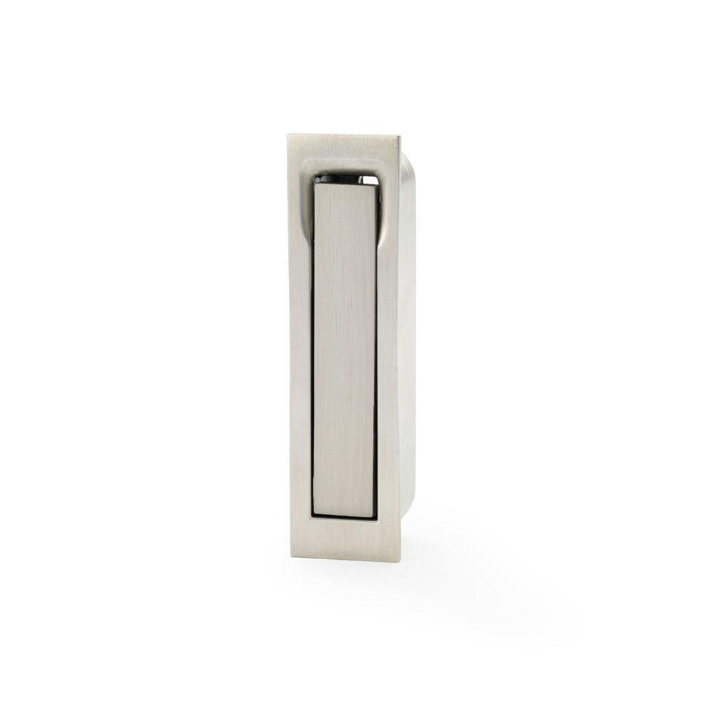 A&W Satin Nickel Square Sliding Door Edge Flush Pull | AW990SN