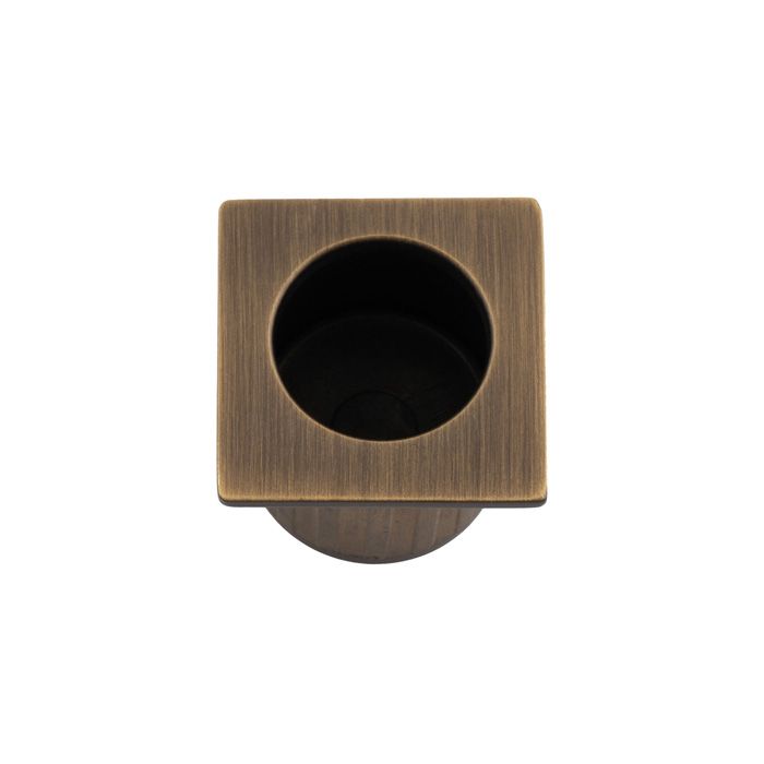 A&W Antique Brass Square Sliding Door Finger Edge Pull | AW993AB