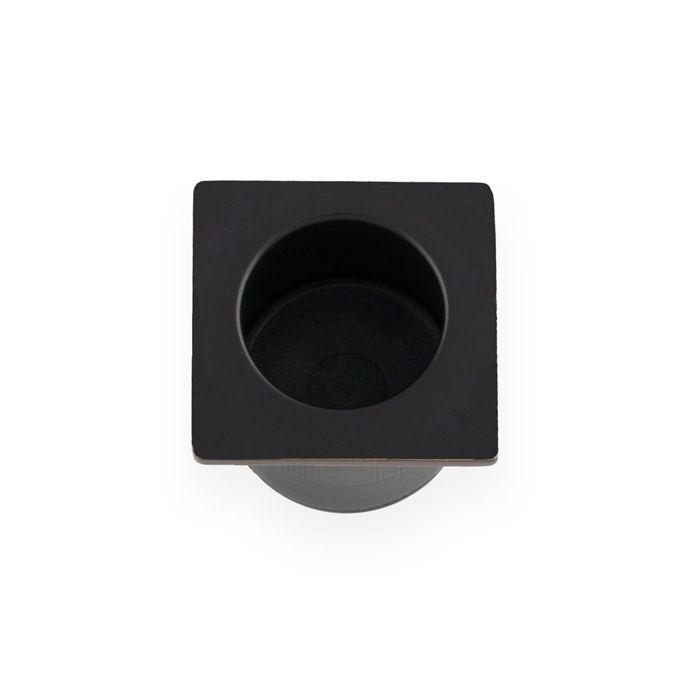 A&W Black Square Sliding Door Finger Edge Pull | AW993BL