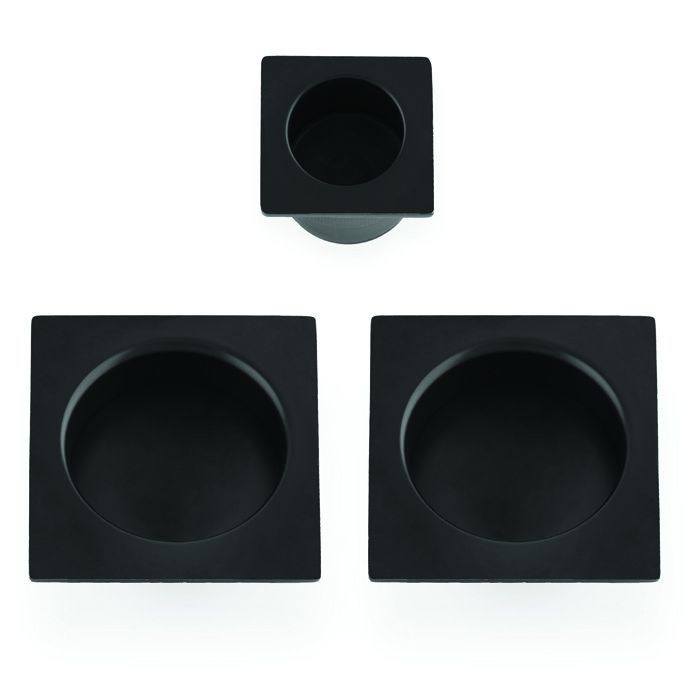 A&W Black Square Sliding Door Pull Kit | AW995BL