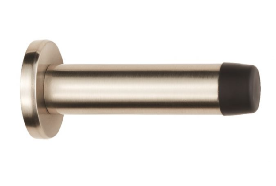 Polished Nickel Wall Mounted Door Stop on rose | AZ21SN