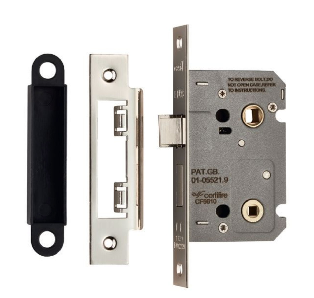 76mm Polished Nickel Easi T Bathroom Lock | BAE5030PN