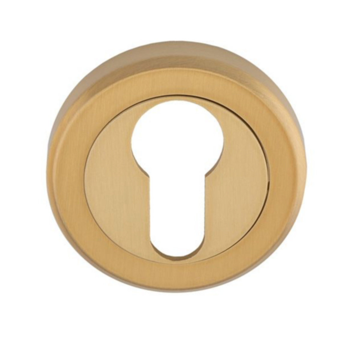 Serozetta Satin Brass 51mm Euro Profile Round Key Escutcheon | SZM001SB