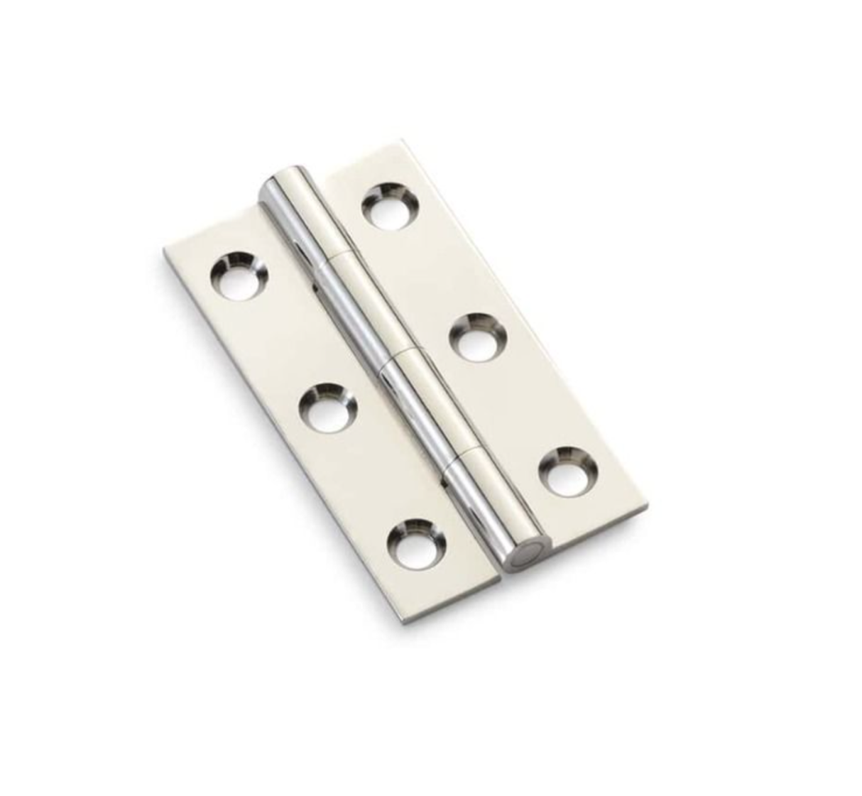 Pair Polished Nickel 50mm Cabinet Butt Hinge | AW050-CH-PN