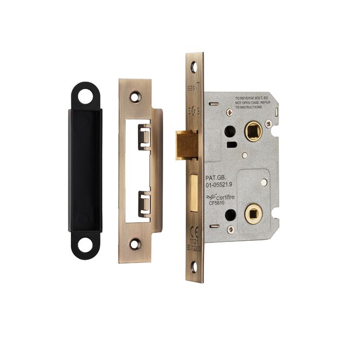 76mm Antique Brass Easi T Bathroom Lock | BAE5030AB