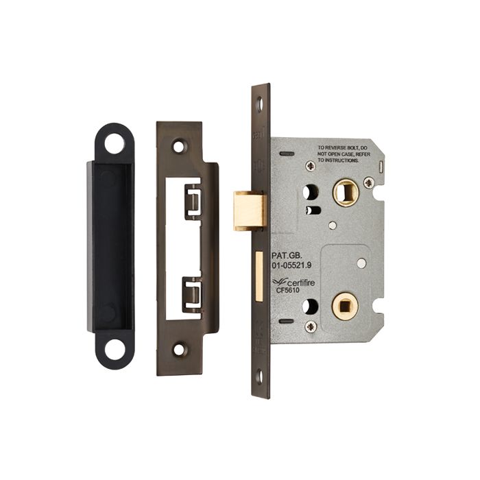 64mm Matt Bronze Easi T Bathroom Lock | BAE5025MBRZ