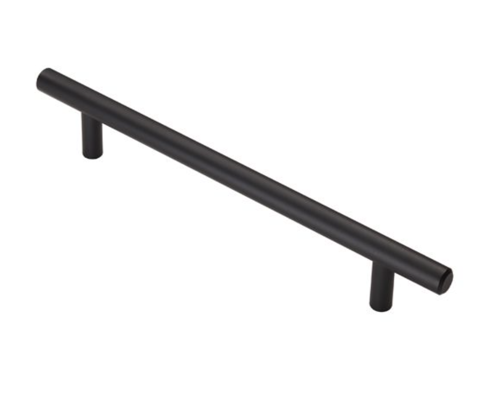 Matte Black Steel 160mm T Bar Cabinet Handle | FTD445CMB