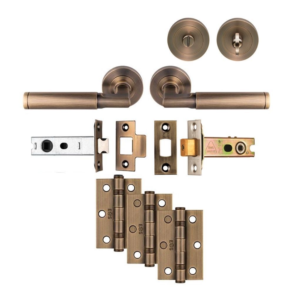 Antique Brass Belas Bathroom Pack - Ultimate Door Pack
