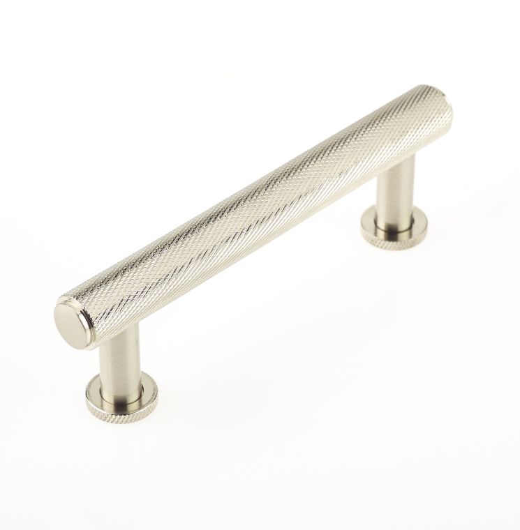 Burlington 224mm Satin Nickel Piccadilly Knurled Cabinet Handle | BUR412SN