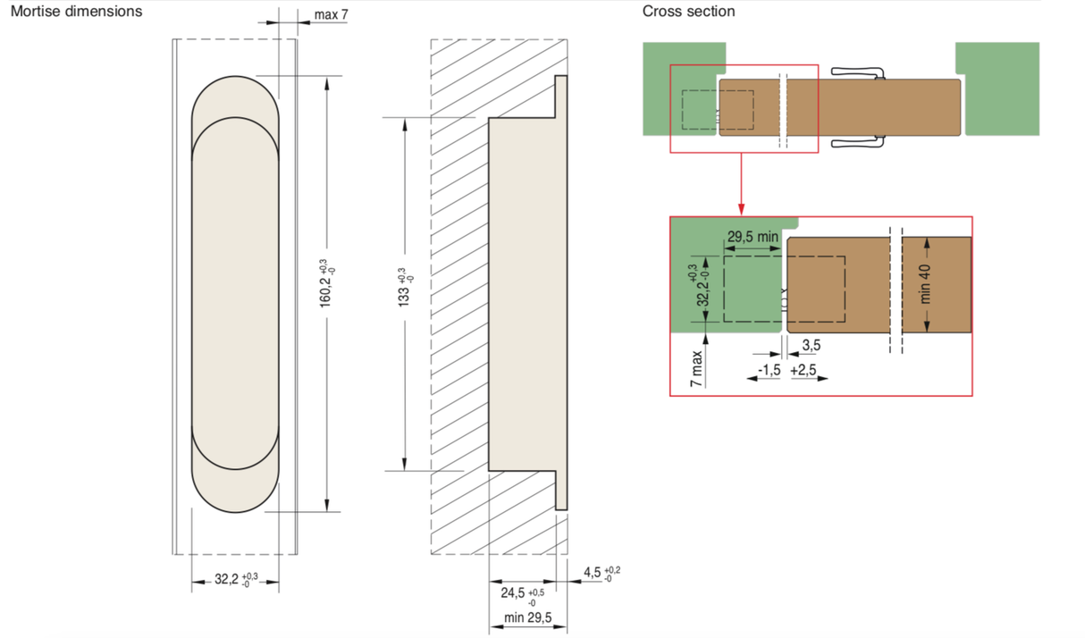 Ceam Bronze 160mm 3D Concealed Hinge 1131 | CI001131BRO00