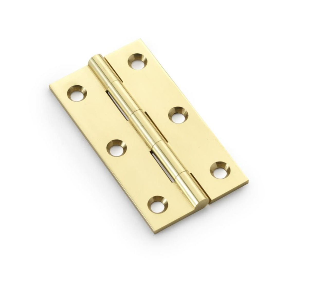 Pair Polished Brass 75mm Cabinet Butt Hinge | AW075-CH-PB