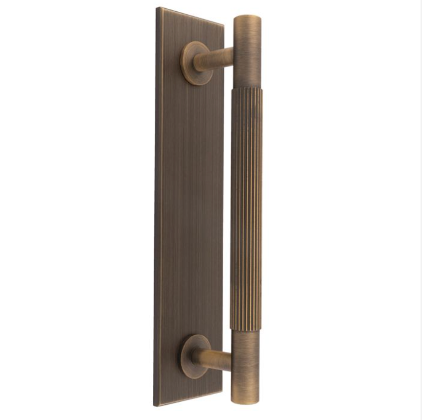 Antique Brass 190mm Lines Pull Handle | FTD710CAB