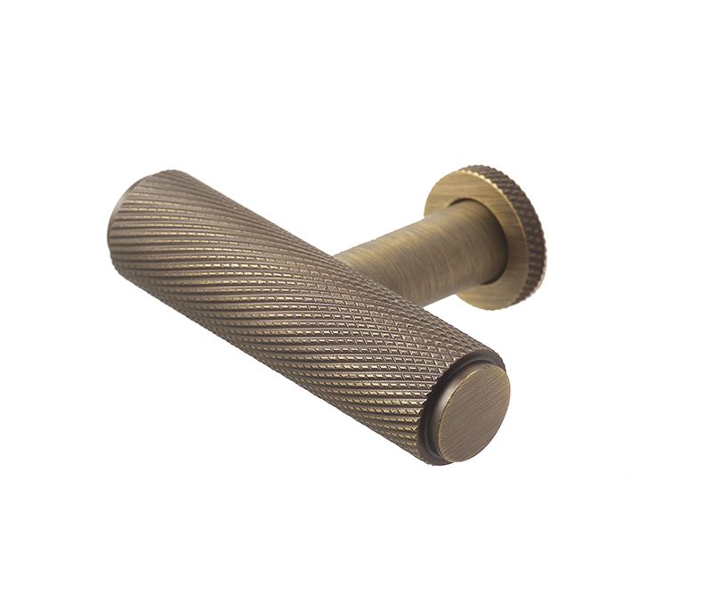 Burlington Antique Brass Piccadilly Knurled Cupboard Knob | BUR401AB