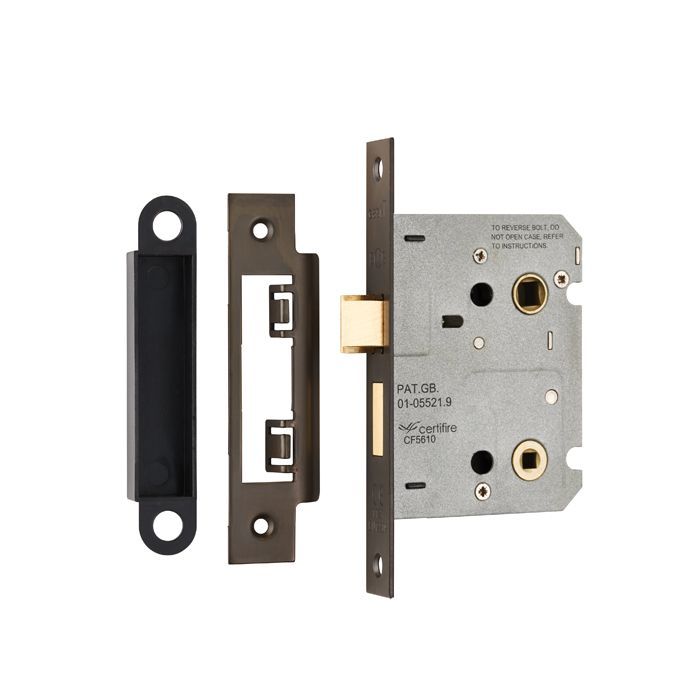 76mm Matt Bronze Easi T Bathroom Lock | BAE5030MBRZ