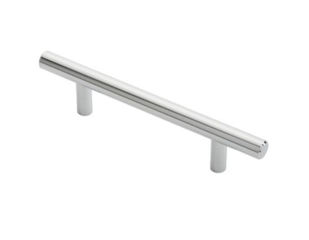 Polished Chrome Steel T Bar Cabinet Handle 96mm c/c | FTD445ACP